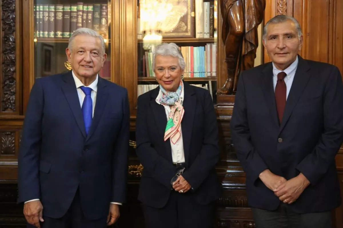 Andrés Manuel López Obrador, Olga Sánchez Cordero y Adán Augusto López