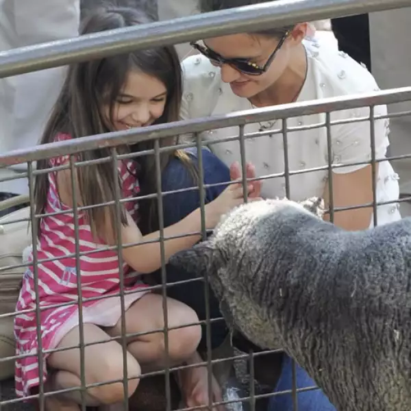 Inclusive tocó algunos animales.