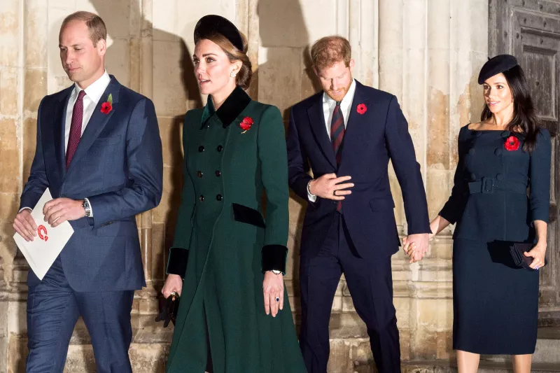 William, Kate, Meghan y Harry