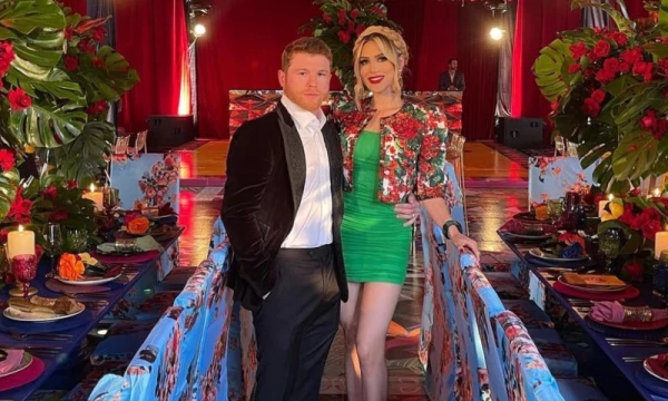 Saúl 'Canelo Álvarez y su esposa Fernanda Gómez