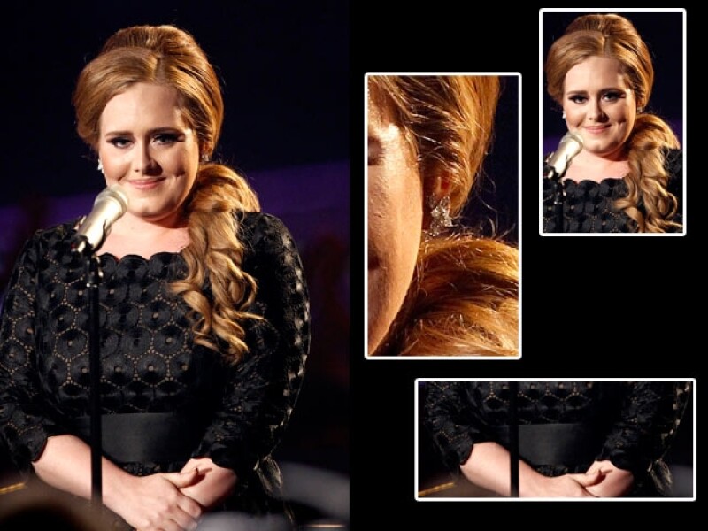 Aunque usó dos vestidos, uno para la alfombra negra y otro para su show, Adele acertó en ambas ocasiones.
