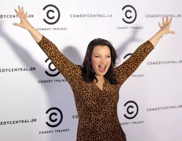 Fran Drescher mostró su buen humor en el hotel St. Regis de Reforma.