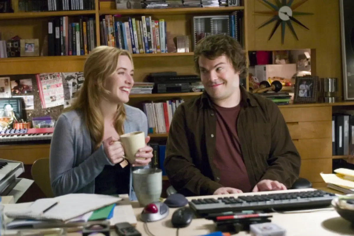 Foto de una escena de The Holiday (El Descanso) con Kate Winslet y Jack Black