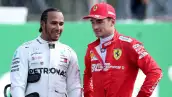 Lewis Hamilton y Charles Leclerc