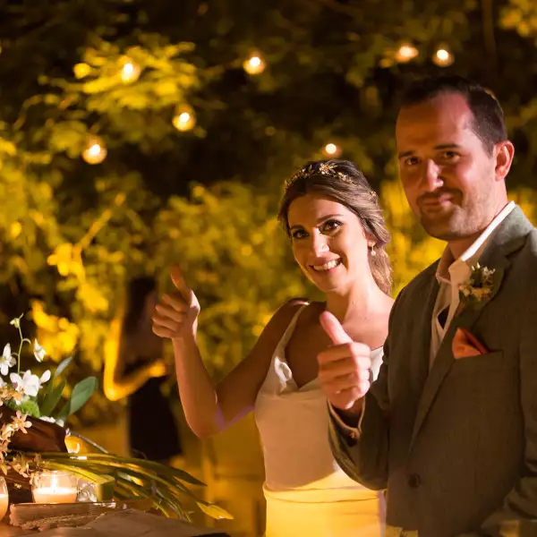 Boda civil de Lorena Véjar y José Ángel de la Garza