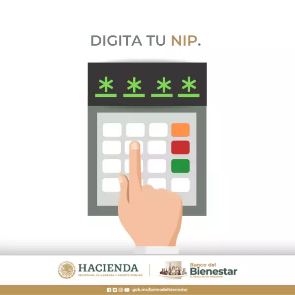 Cómo retirar dinero de un cajero del Bienestar (paso 2)