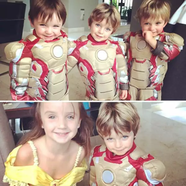 Una princesa y tres superhéroes es lo que tiene todos los días Inés en su casa.