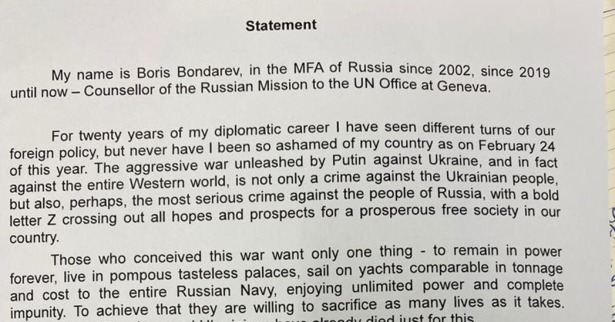 Russian UN diplomat resigns over war in Ukraine Russian UN diplomat resigns over war in Ukraine