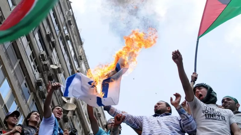 Manifestantes pro-palestinos