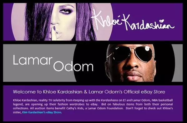 Khloé y Lamar dieron de baja su cuenta de eBay, donde subastaban artículos personales para recaudar fondos para la institución.