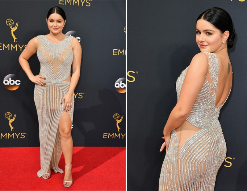 Arielle Winter llevó un vestido de Yousef Al Jasmi.