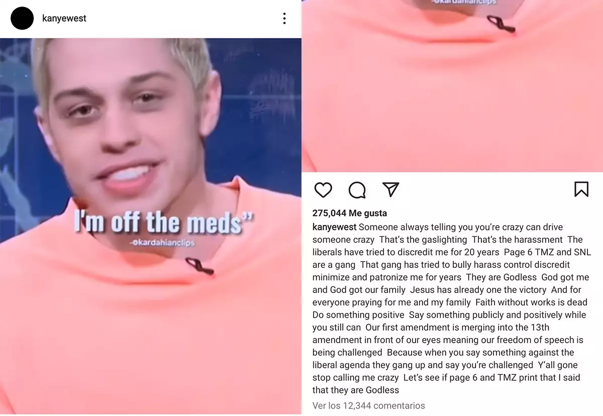Kanye habla de Pete Davidson, SNL y TMZ