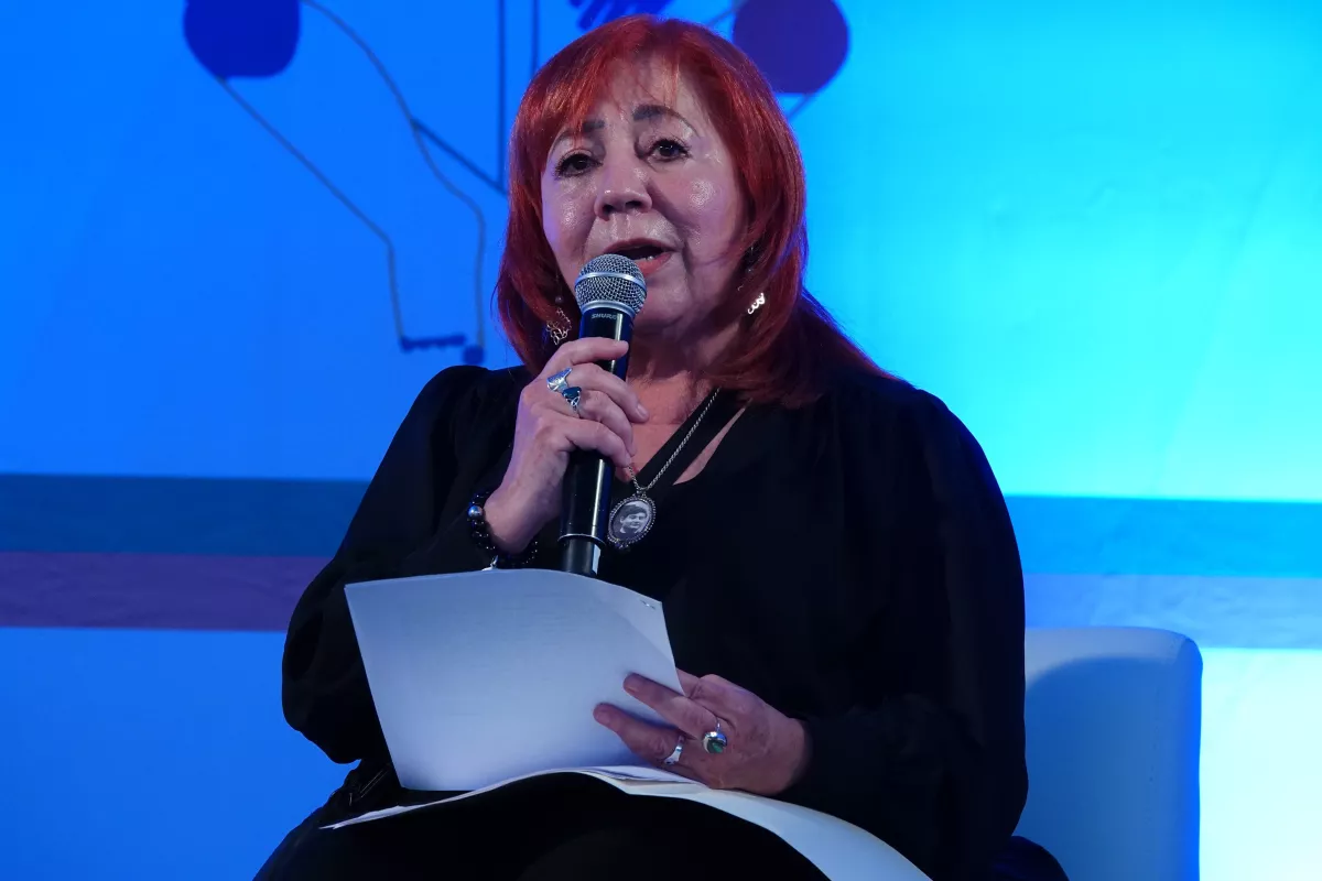 Rosario Ibarra Piedra durante la inauguración de la FIL en el Zócalo.