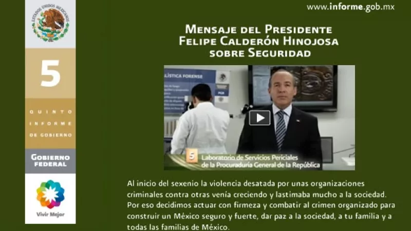 mensaje calderon 5to informe