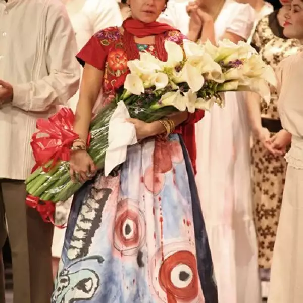 Itati Cantoral en el estreno de la obra de teatro `Frida el Musical, Un Canto a la Vida´, en el Pabellón de Alta Tecnología de la Plaza Cuicuilco en la Ciudad de Mexico.