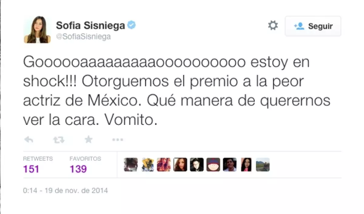 Sofía Sisniega escribió varios tuits en los que compartía su incredulidad ante los argumentos de la primera dama.
