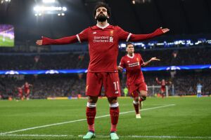 El festejo de Mo Salah