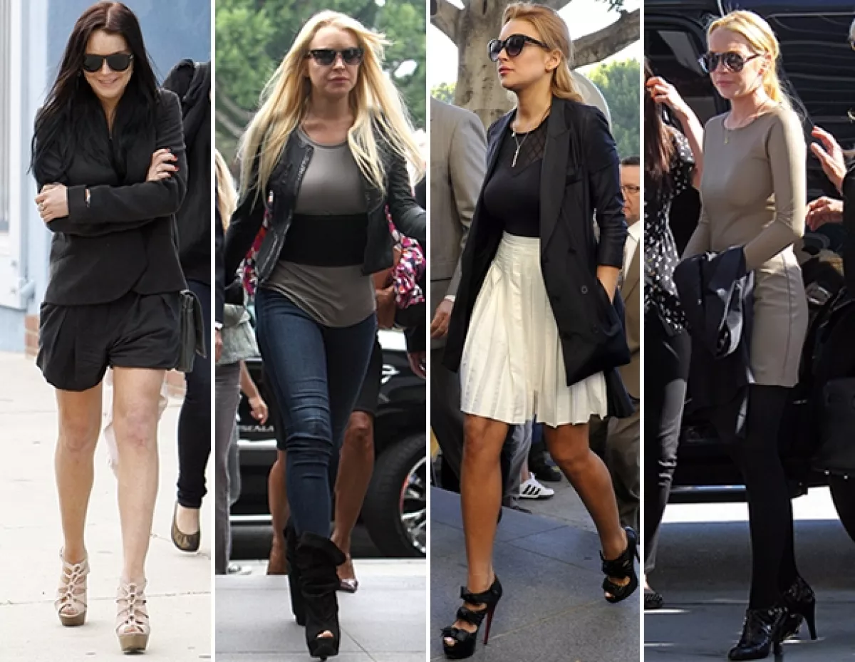 ANTERIORMENTE: Los outfits de Lindsay en la corte se fueron refinando, pero no están libres de errores.