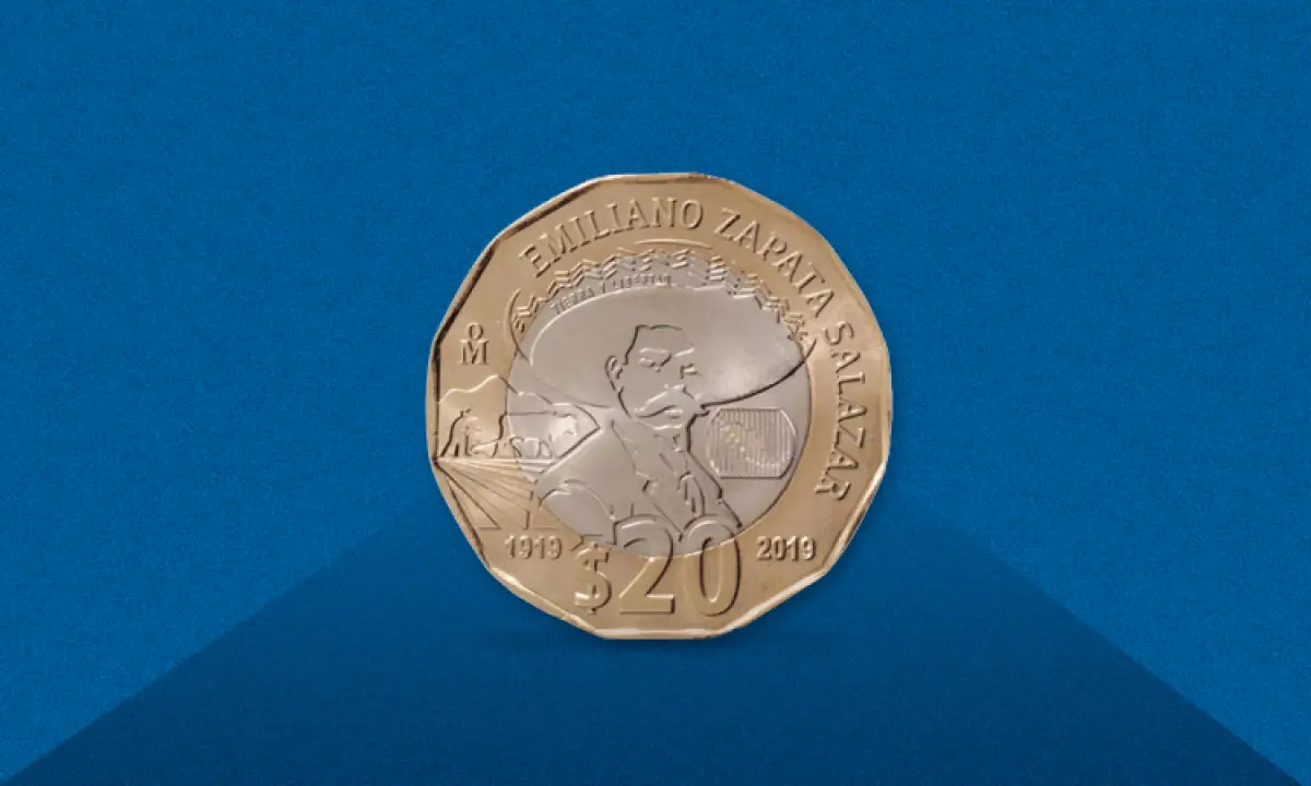 Moneda por centenario muerte Emiliano Zapata