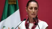 Outgoing Mexico City Mayor Claudia Sheinbaum holds a press conference in Mexico City