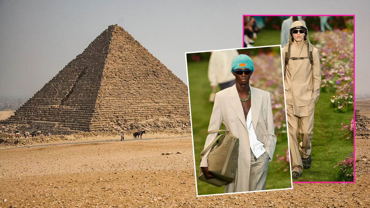 DIOR MEN DESFILE EGIPTO PIRAMIDES