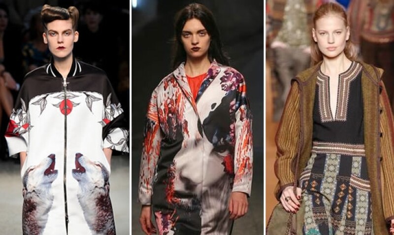 Etro, Antonio Marras y MSGM proponen un estilo dark en boca y uñas.