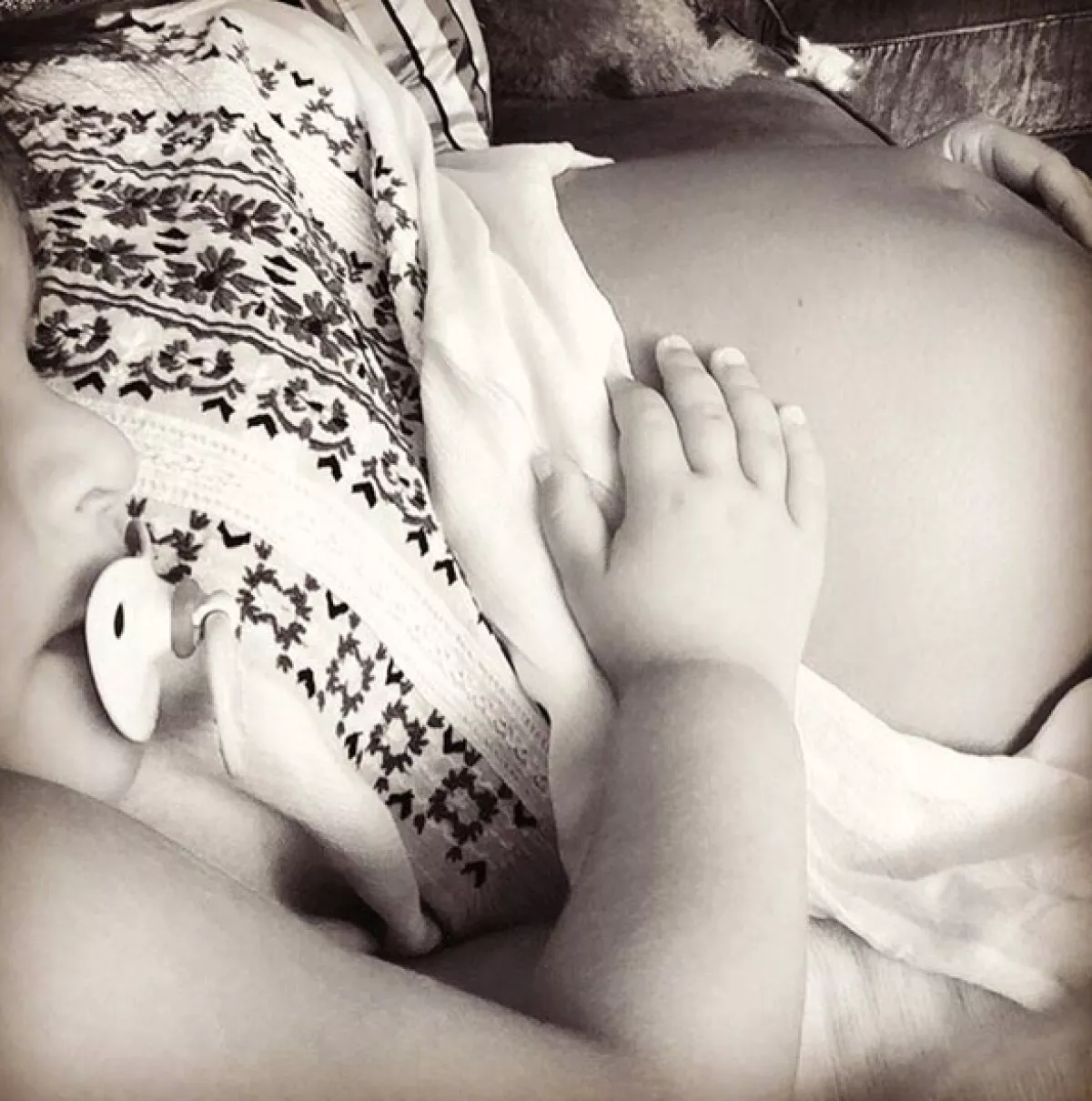 Esta tierna imagen la compartió Antonella hace unos meses.