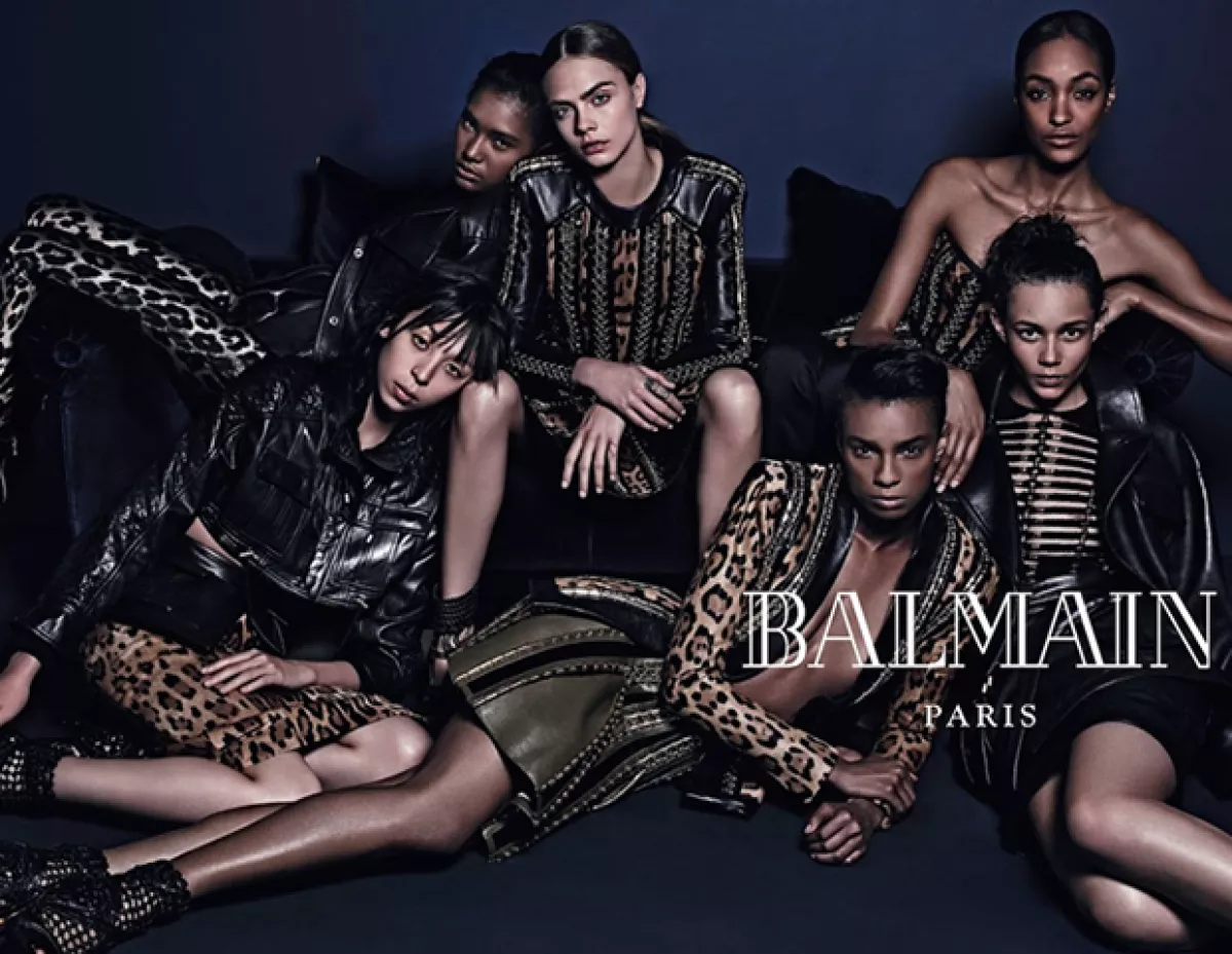 La campaña de Balmain buscaba resaltar "la belleza de la diversidad", según el diseñador Olivier Rousteing.