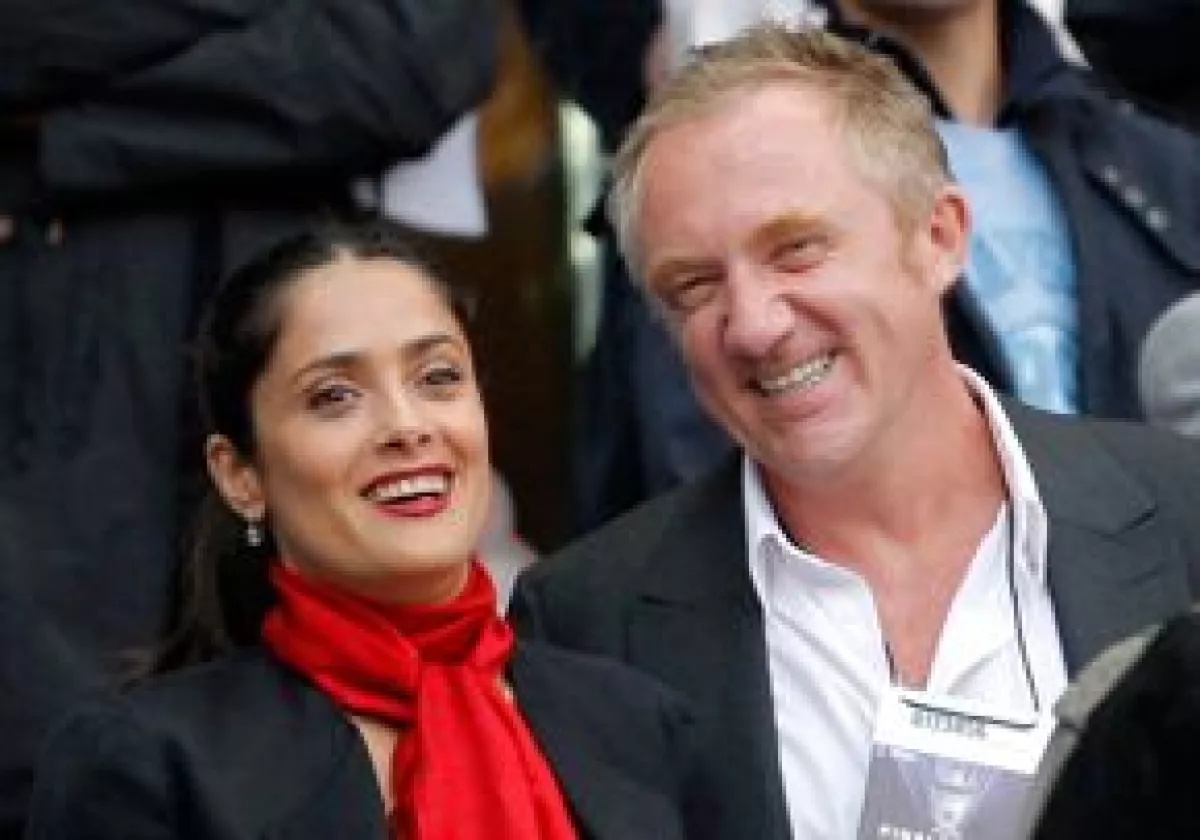 Salma y François-Henry se veían muy contentos y enamorados.