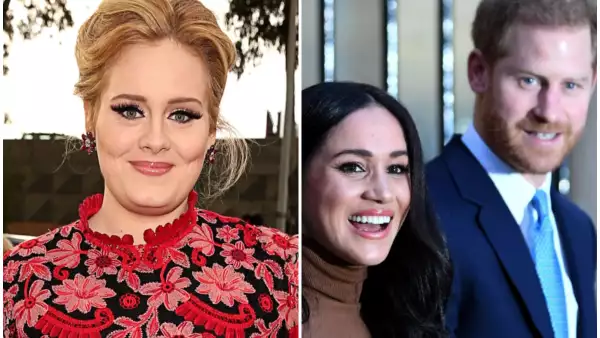 Adele,  Meghan Markle y Príncipe Harry