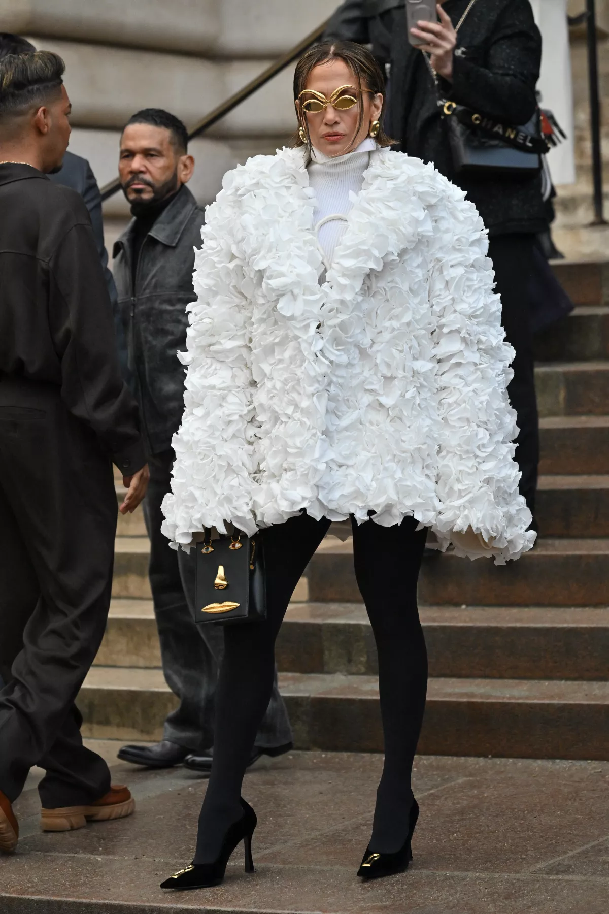Jennifer Lopez en el front row de Schiaparelli