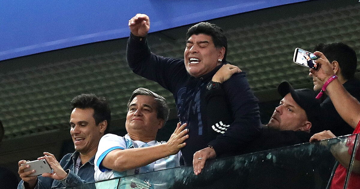 El festejo de Diego Armando Maradona que da la vuelta al mundo