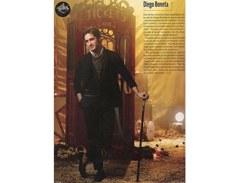 Diego en una de las páginas de People en Español.