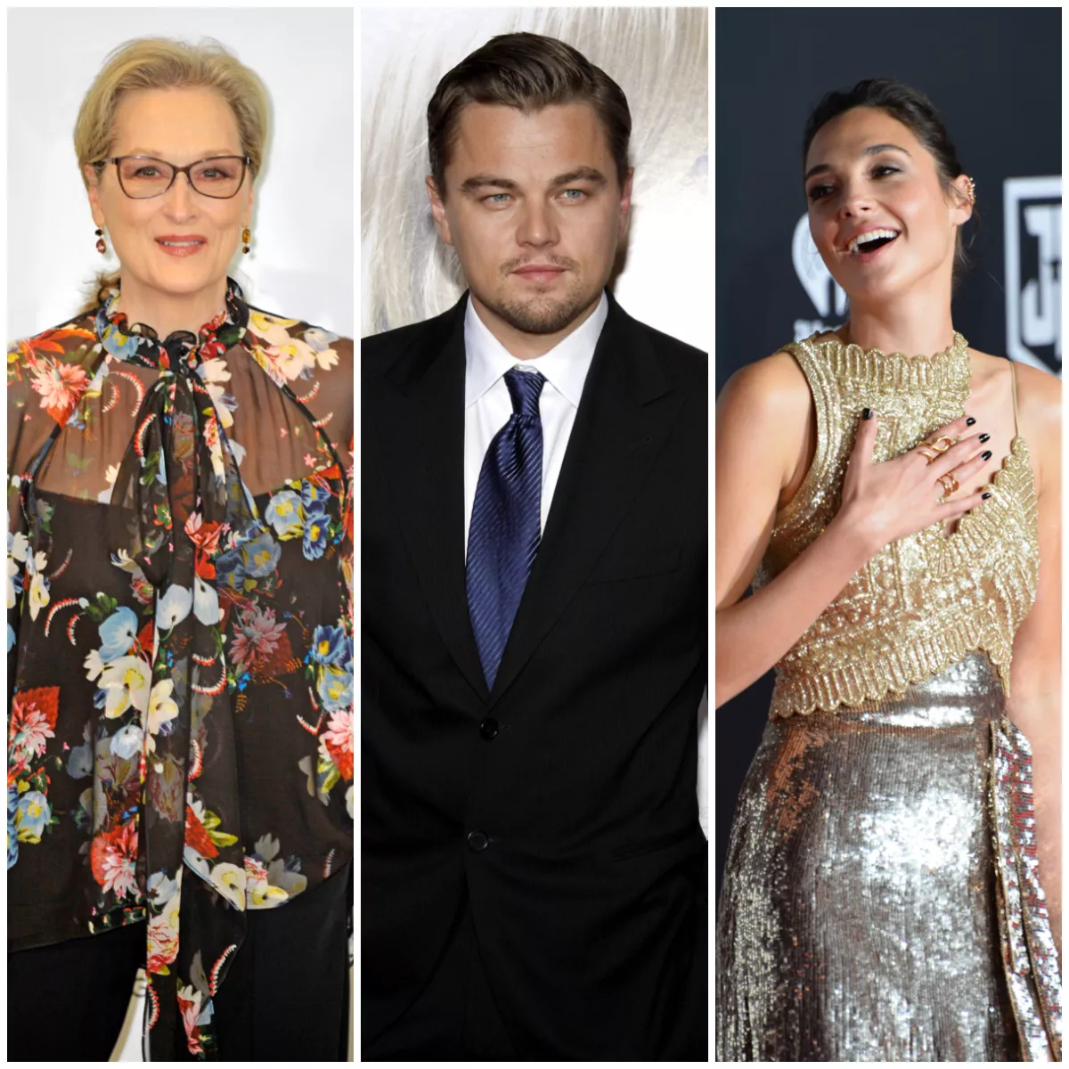 Meryl Streep, Leonardo Di Caprio y Gal Gadot