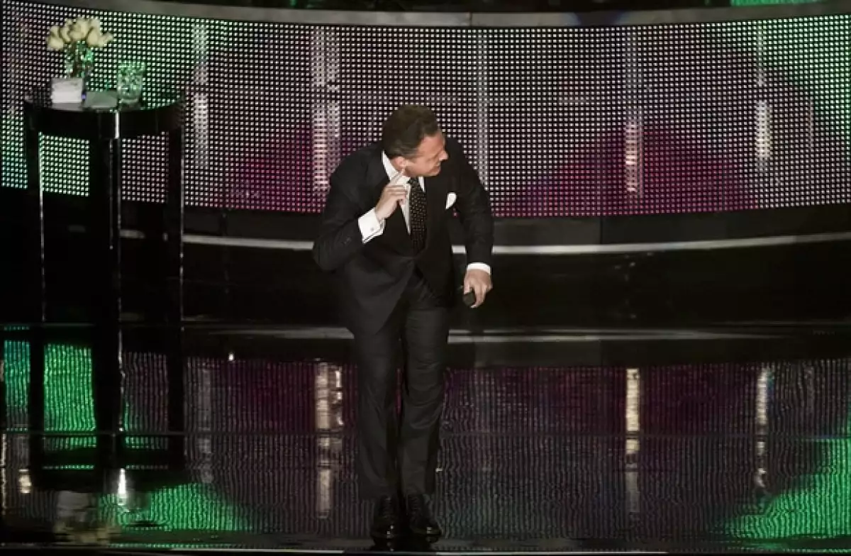 Luis Miguel estuvo muy sonriente durante toda la noche, disfrutando de su concierto.