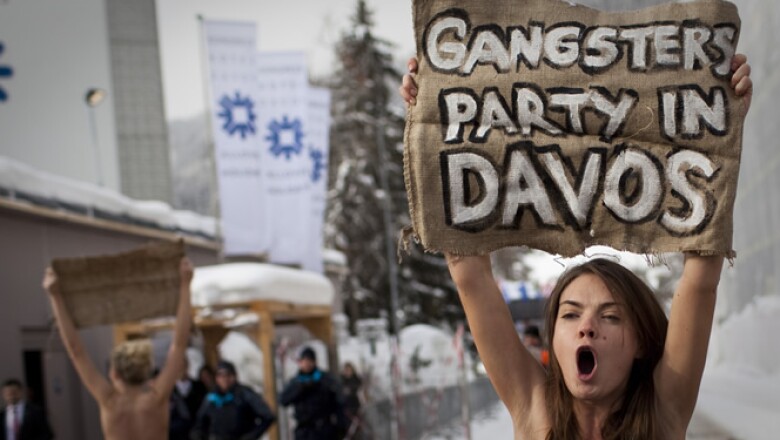 Tres ucranianas fueron arrestadas este sábado 28 de enero en el marco del Foro Económico Mundial de Davos, Suiza.