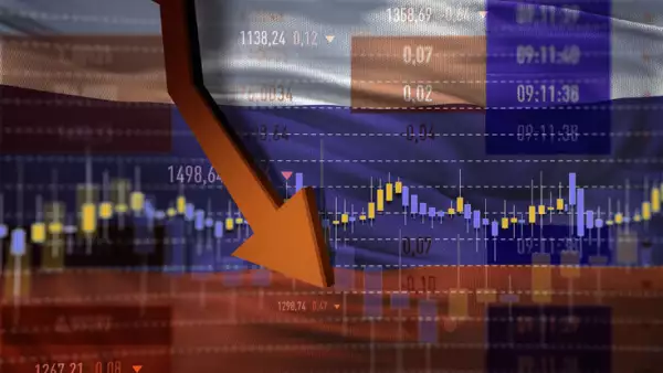 Concepto gráfica en descenso