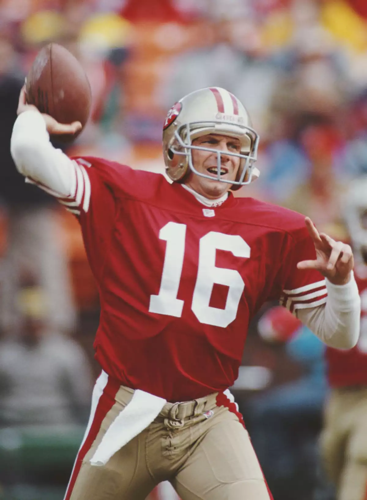 Foto histórica de Joe Montana, de los San Francisco 49ers, el 9 de enero de 1993.