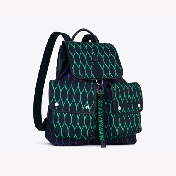 Back pack con módulos violetas y verdes