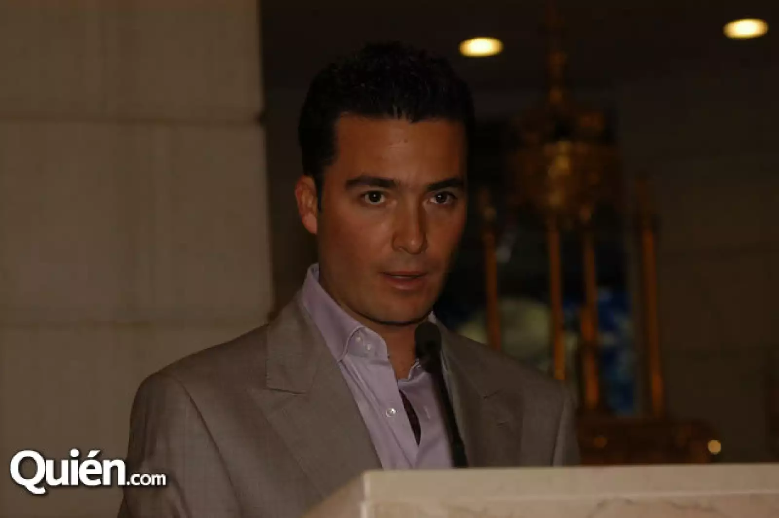 Sergio Chedraui en el bautizo de su hijo Sergio.