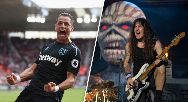 Chicharito y Steve Harris