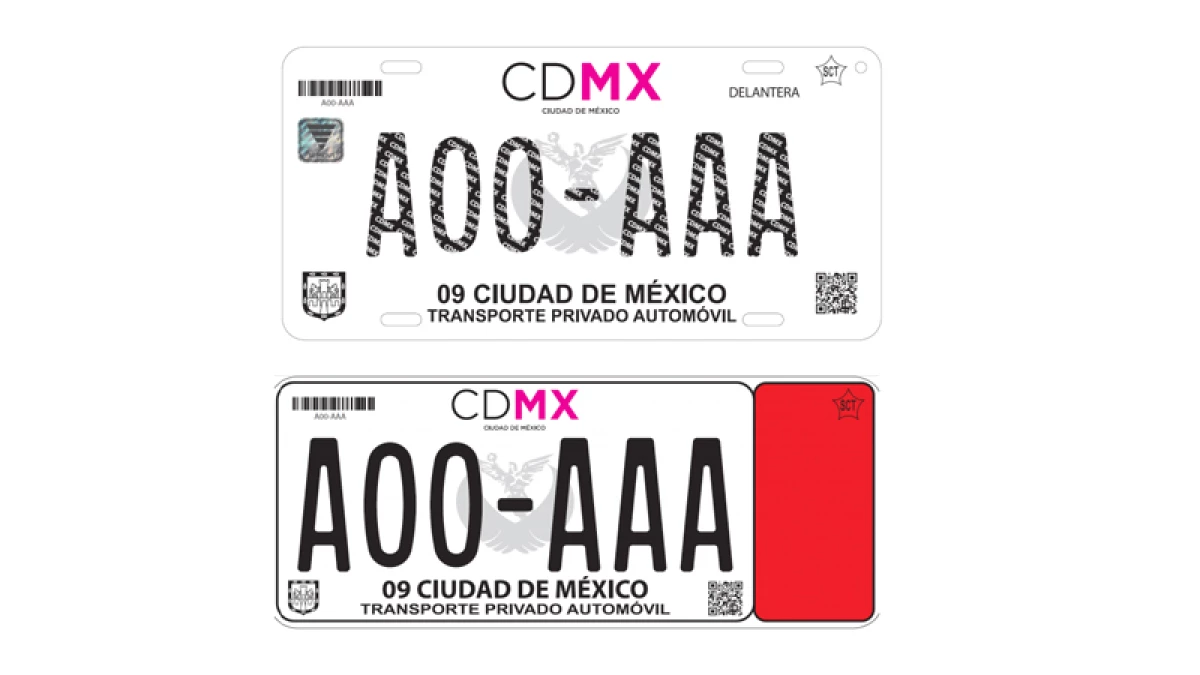 Así lucen las nuevas placas