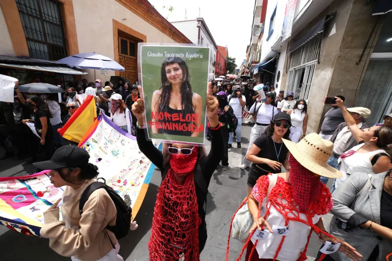 Protesta por el feminicidio de Claudia Tacoronte Aguilera