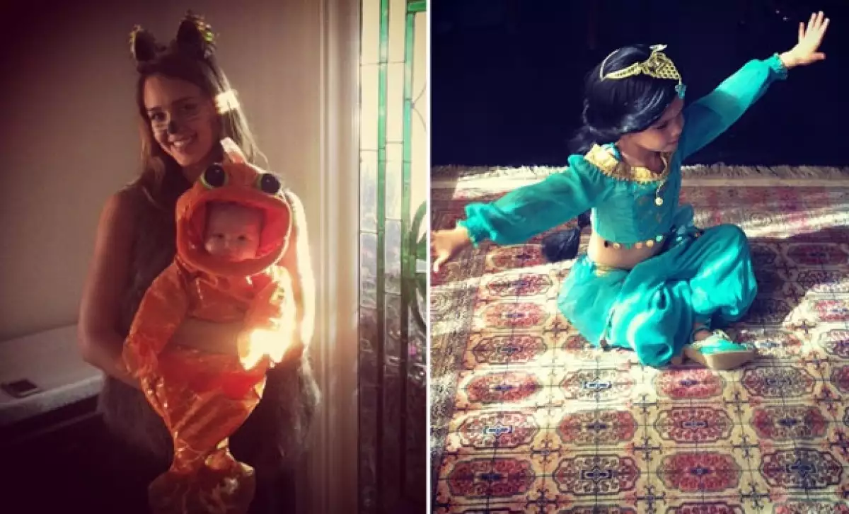 Jessica Alba presumió a sus dos hijas hace algún tiempo en estas mismas fechas.