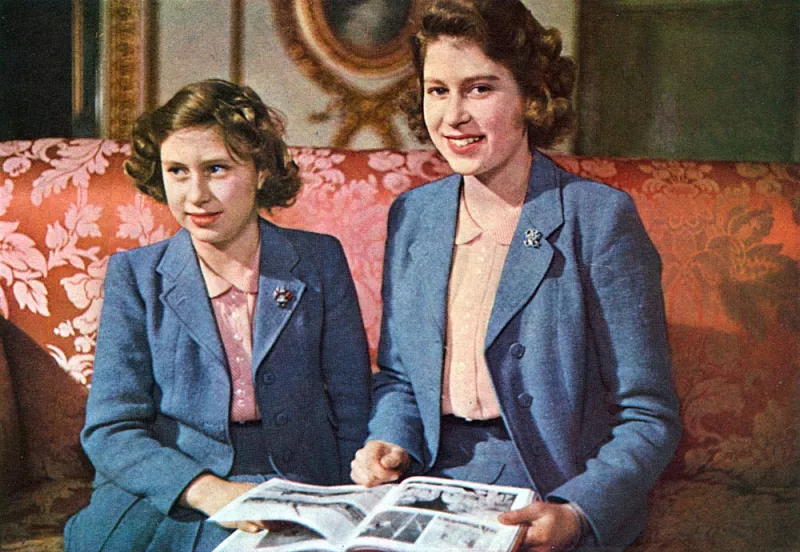 Princesa Margarita y la reina Isabel II