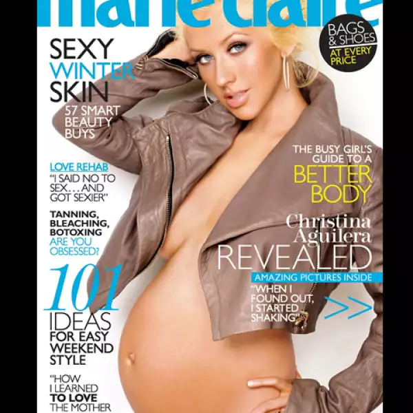 Christina Aguilera posó para Marie Claire en 2007.