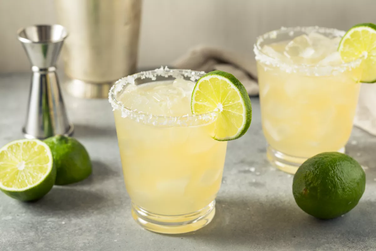 Boozy,Refreshing,Classic,Margarita,Cocktail,With,Salt,And,Lime