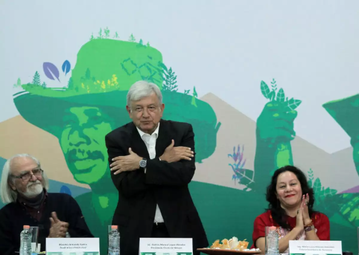 AMLO en la presentaci�n de su programa Sembrando Vida