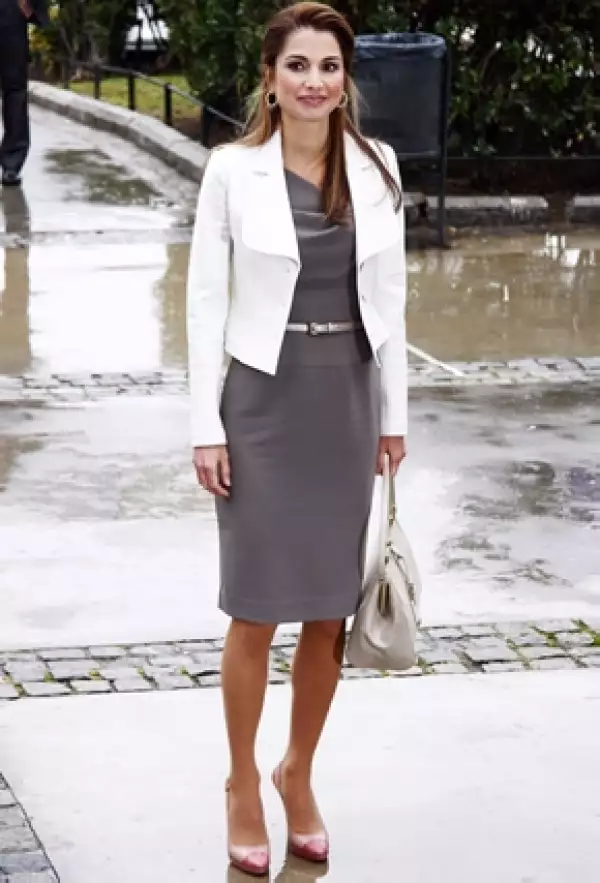 Aquí Rania de Jordania.