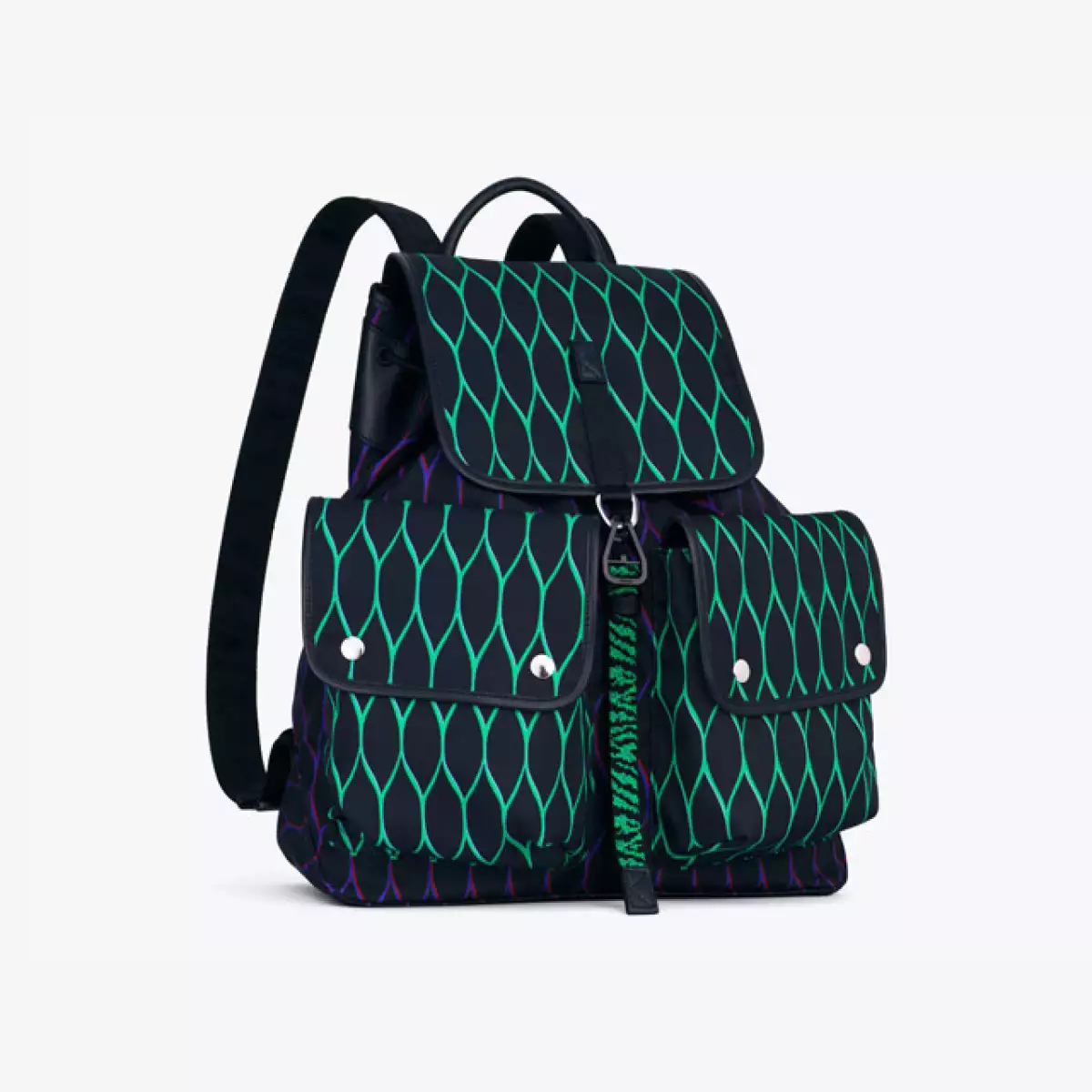 Back pack con módulos violetas y verdes